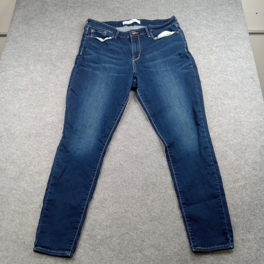 Levis Jeans Mens 16M 33x30 Blue Signature Strauss Mid Rise Skinny Stretch Denim